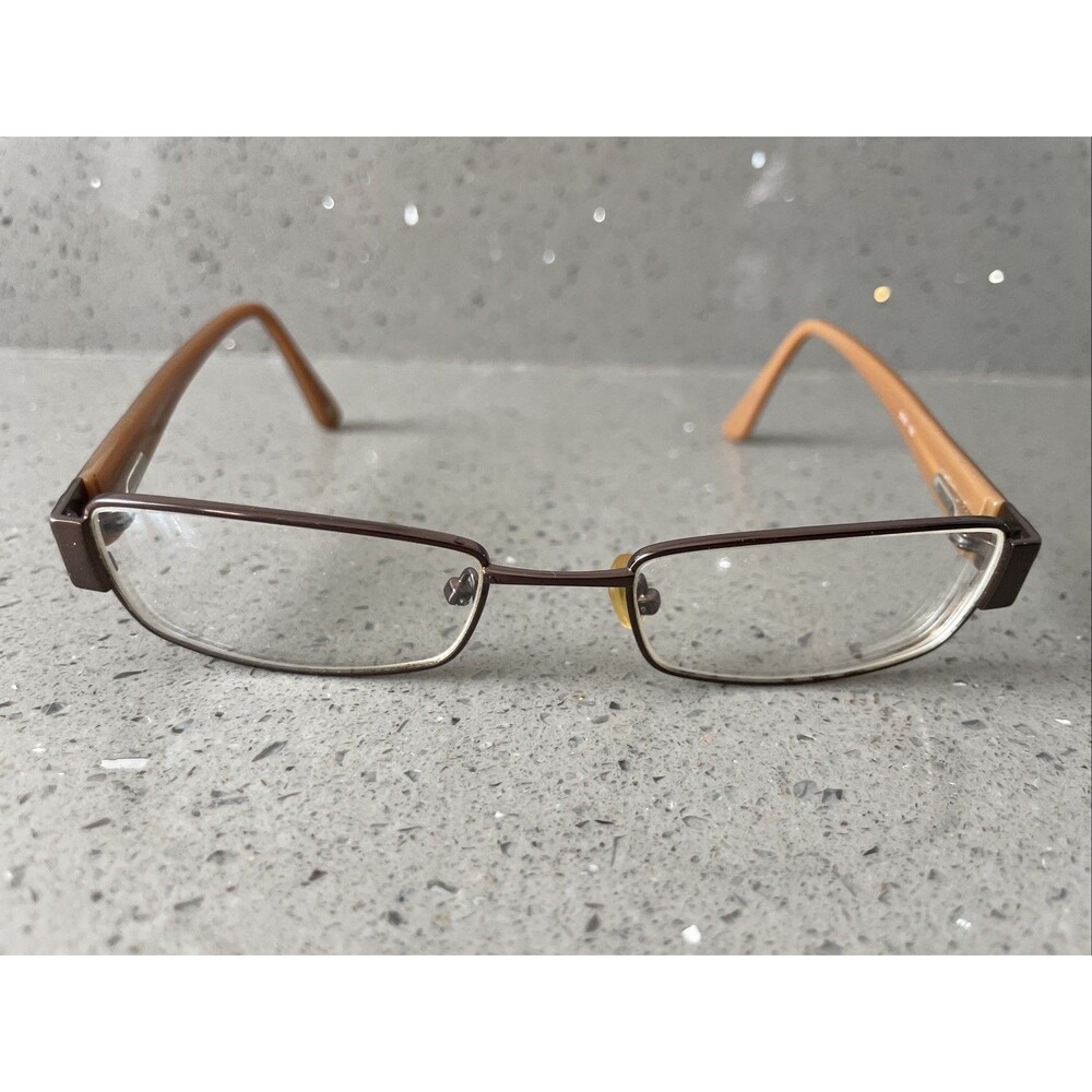 Minimize 55903 BRN 50-18-135 Brown Metal Full Rim Eyeglasses Frames ONLY READ!!